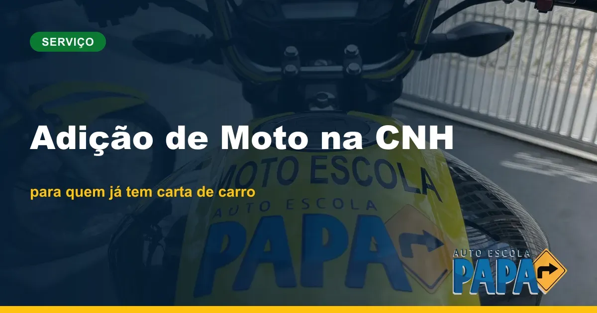 Tanque de moto com adesivo Moto Escola PAPA