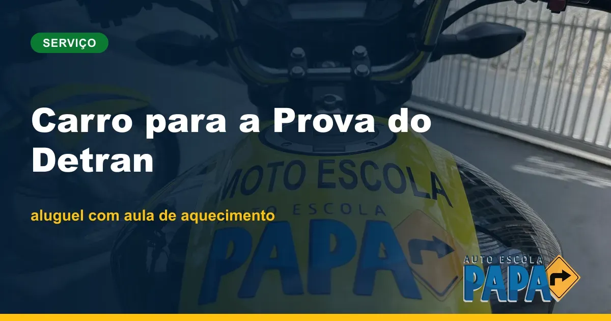 Traseira de HB20 da Auto Escola PAPA usado no exame prático