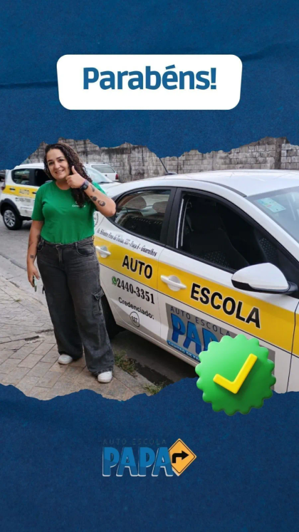 Aluno aprovado no exame do Detran pela Auto Escola PAPA (1)