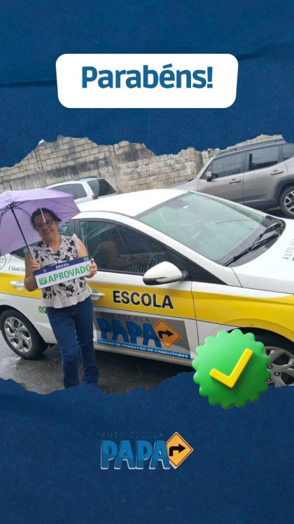 Aluno aprovado no exame do Detran pela Auto Escola PAPA (2)