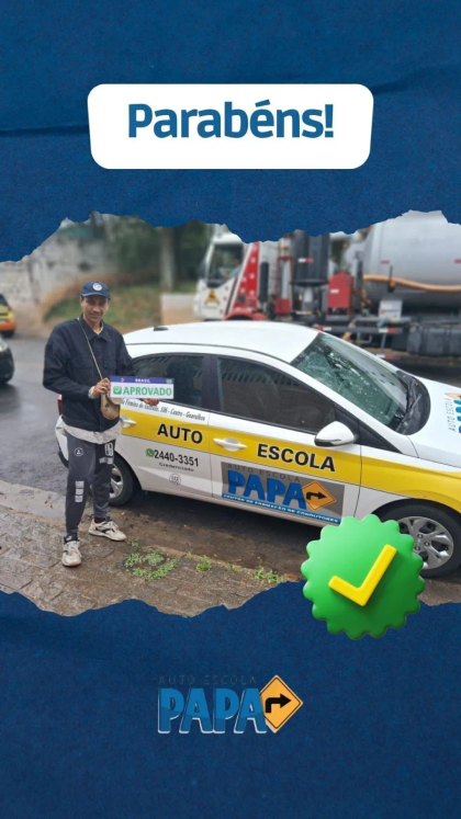 Aluno aprovado no exame do Detran pela Auto Escola PAPA (3)
