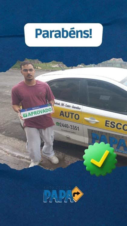 Aluno aprovado no exame do Detran pela Auto Escola PAPA (13)