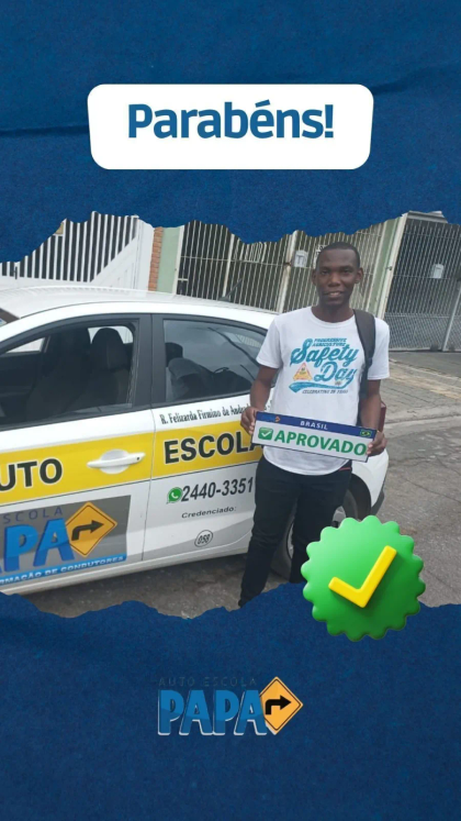 Aluno aprovado no exame do Detran pela Auto Escola PAPA (14)