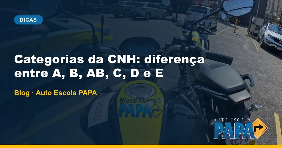 Categorias da CNH: diferença entre A, B, AB, C, D e E