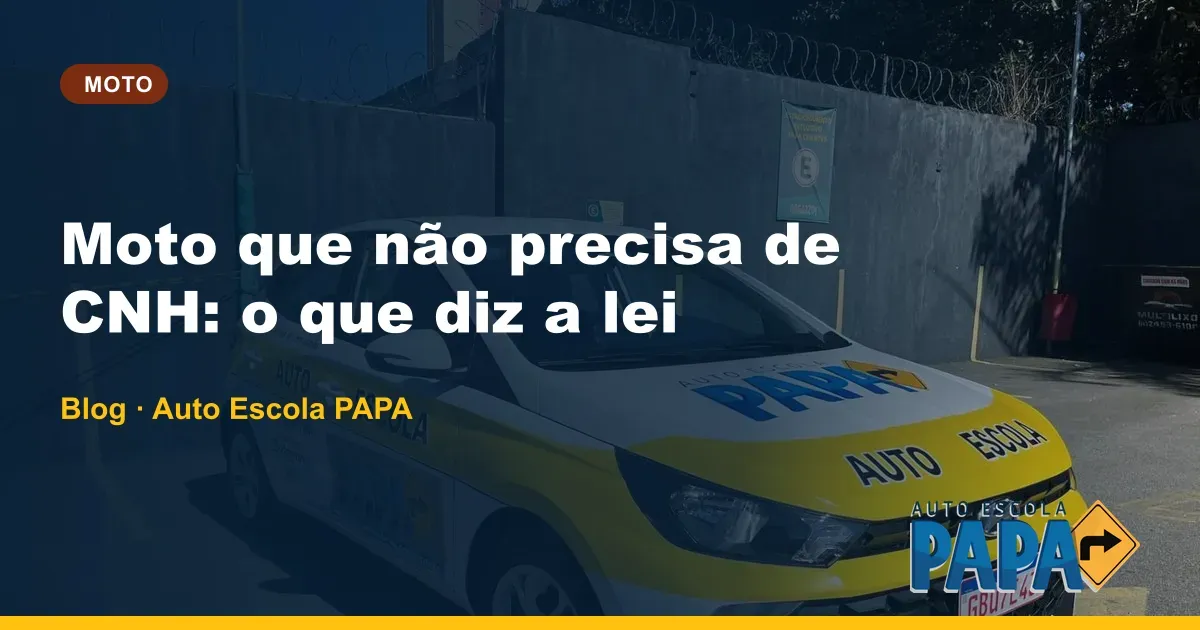 Moto que não precisa de CNH: o que diz a lei