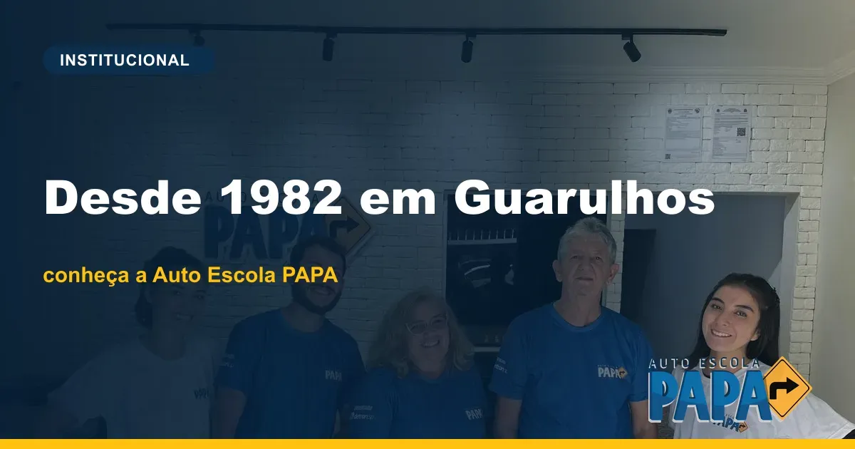 Equipe da Auto Escola PAPA na recepção da unidade de Guarulhos